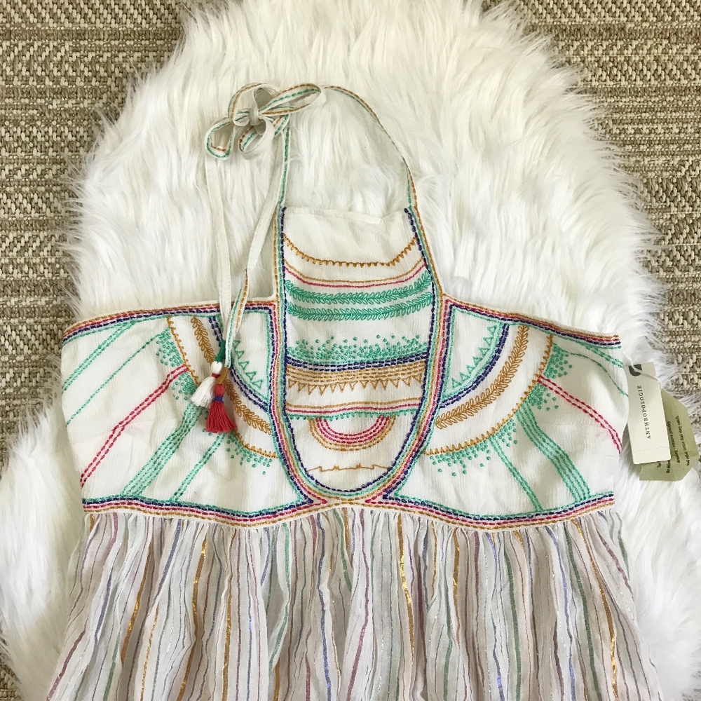 Anthropologie Floreat Itzel Embroidered Halter Top - Picture 4 of 7
